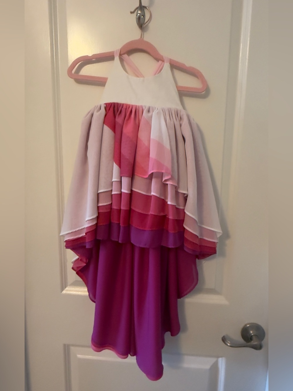 2T Pleiades Pink Rainbow High Low Dress